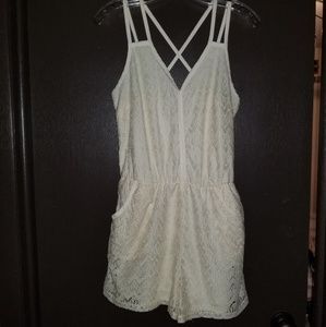 Cream lace Romper